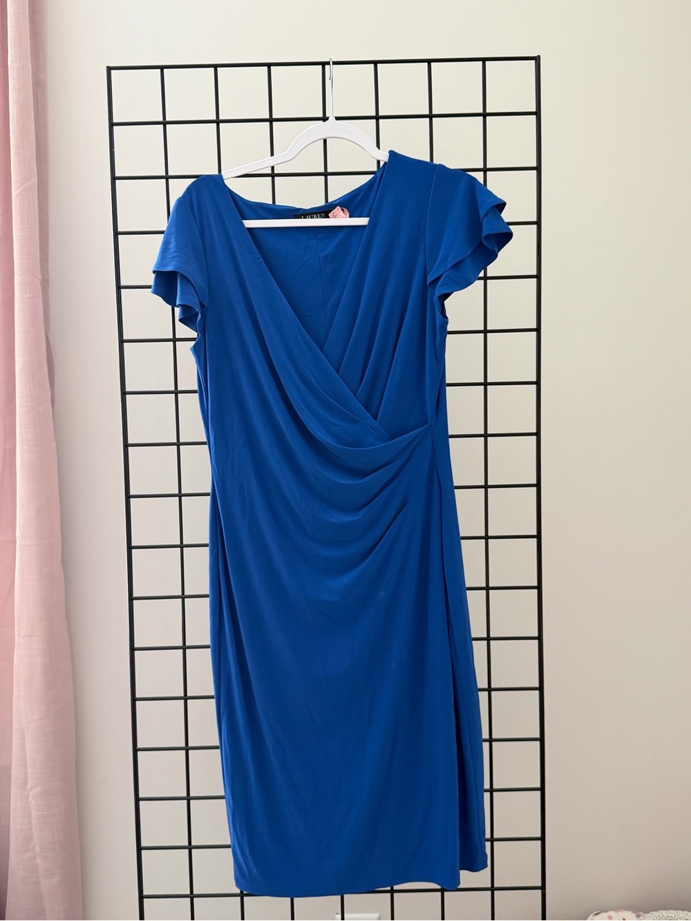 Ralph Lauren Royal Blue Draped Dress